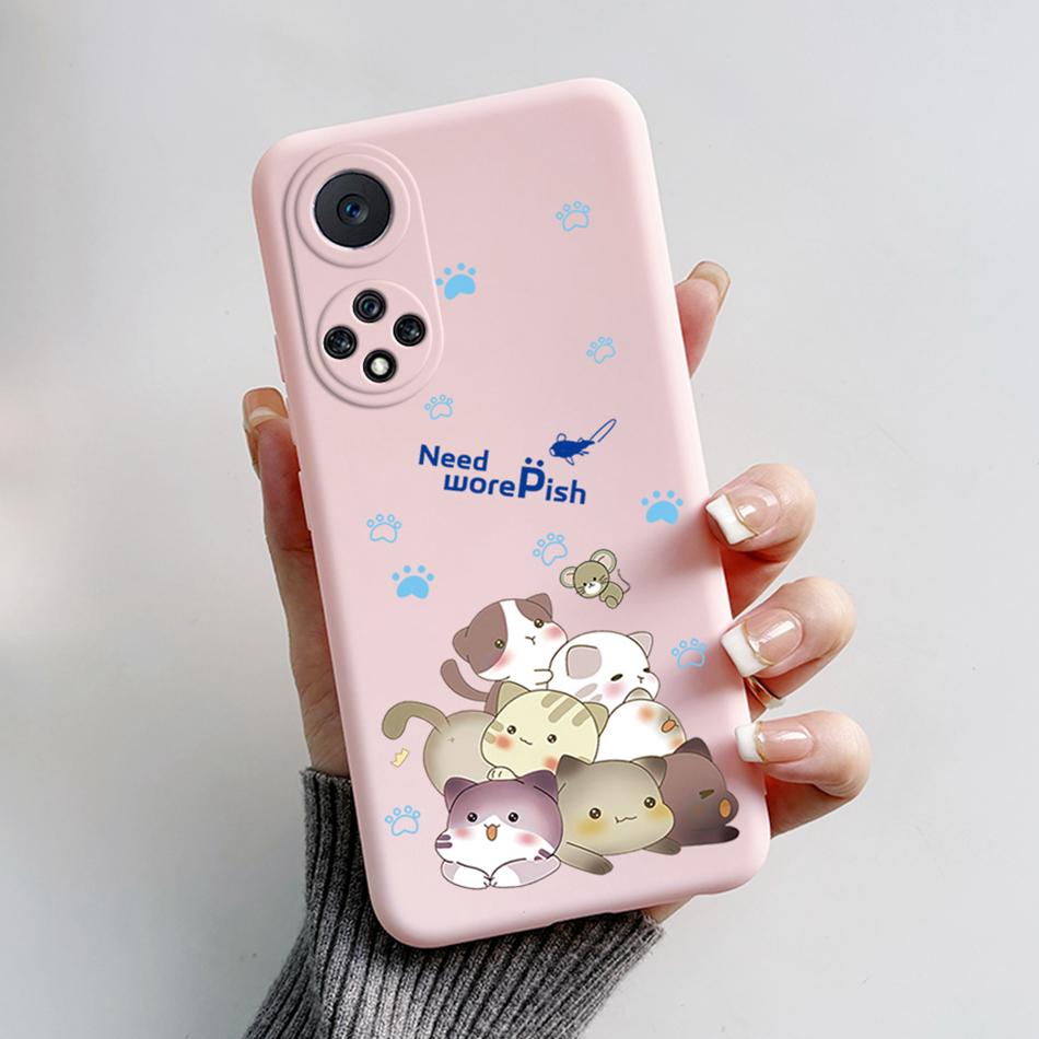 Funda For Honor 50 Capa Huawei Nova 9 Phone Case Soft Silicone Cute Cat Bear Cartoons Back Cover For Nova9 Honor50 Coque Bumper