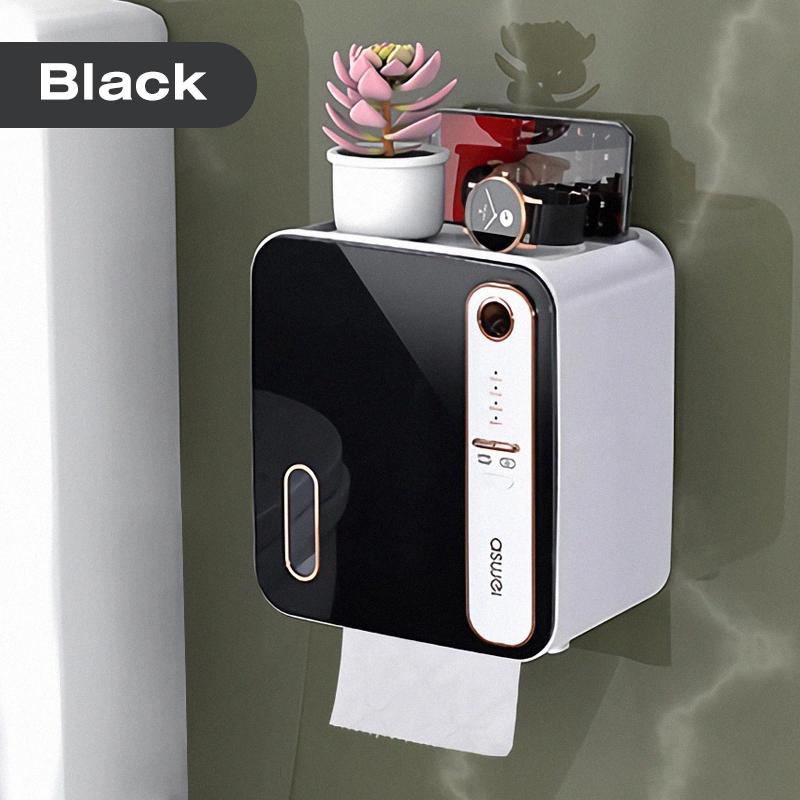 Многофункциональная коробка для туалетной бумаги с умным настенным креплением для ароматерапии, стойка для хранения туалетной бумаги, водонепроницаемый держатель для бумаги