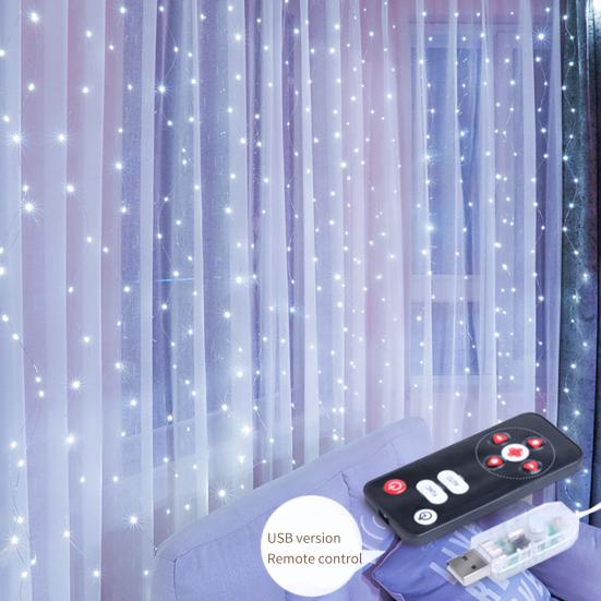 Сказочный светильник низкого давления с питанием от USB, легкий романтический светодиодный звездный мигающий сказочный светильник для сада