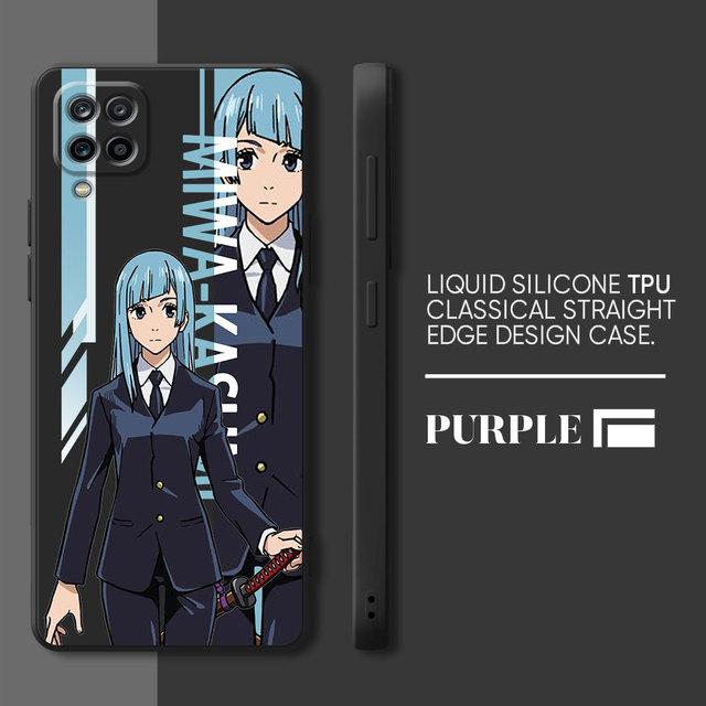 Luxury Case For Samsung Galaxy A21s A71 A50 A01 A31 A03s A11 A02 A51 A70 M02s Anime Jujutsu Kaisen Tpu Square Liquid Cover