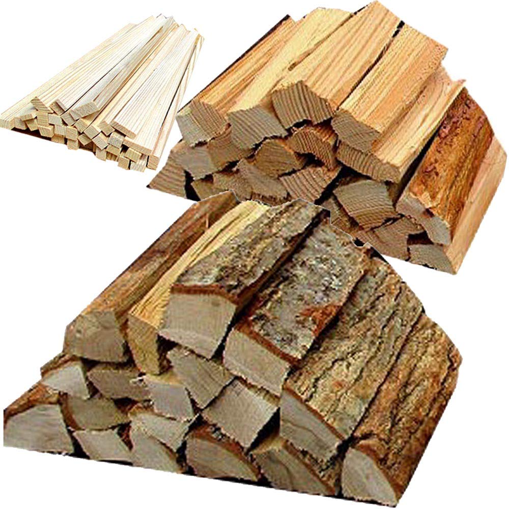 No36 Solo Camping Hardwood Firewood and Softwood Firewood 2-piece Set (includes Kindling) Length Approx. 17cm Home Delivery 80 Size Compact Size
