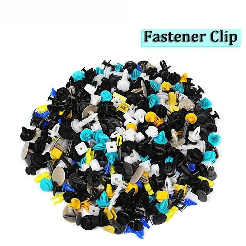 Car Fastener Clips 500Pcs Mixed Car Fastener Universal Car Bumper Retainer Clips Plastic Push Rivet Door Clips Panel