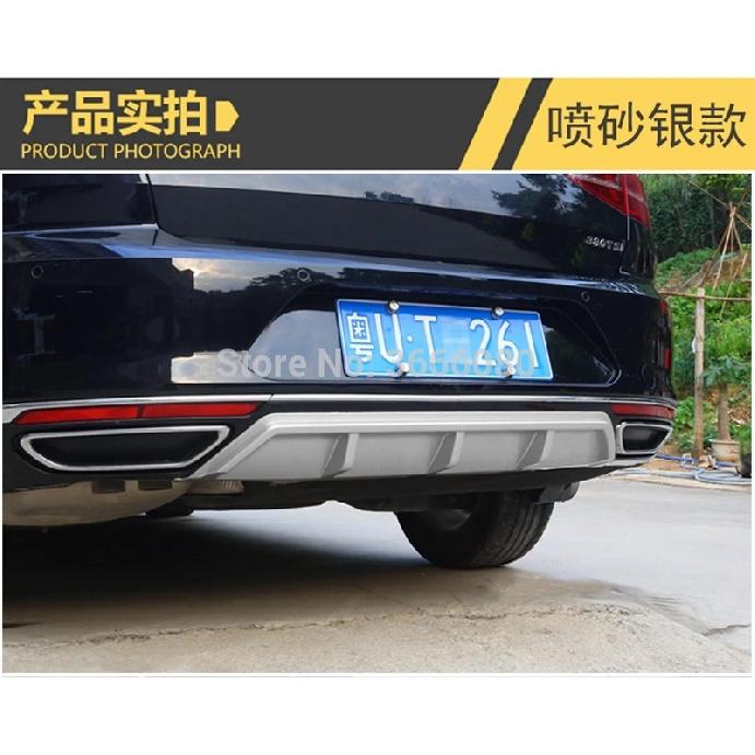 Для Volkswagen Passat B8 2017 2018 2019 ABS Черный Серебристый Задний Бампер Губа Спойлер Багажника Задний Диффузор Защита Стайлинг Автомобиля