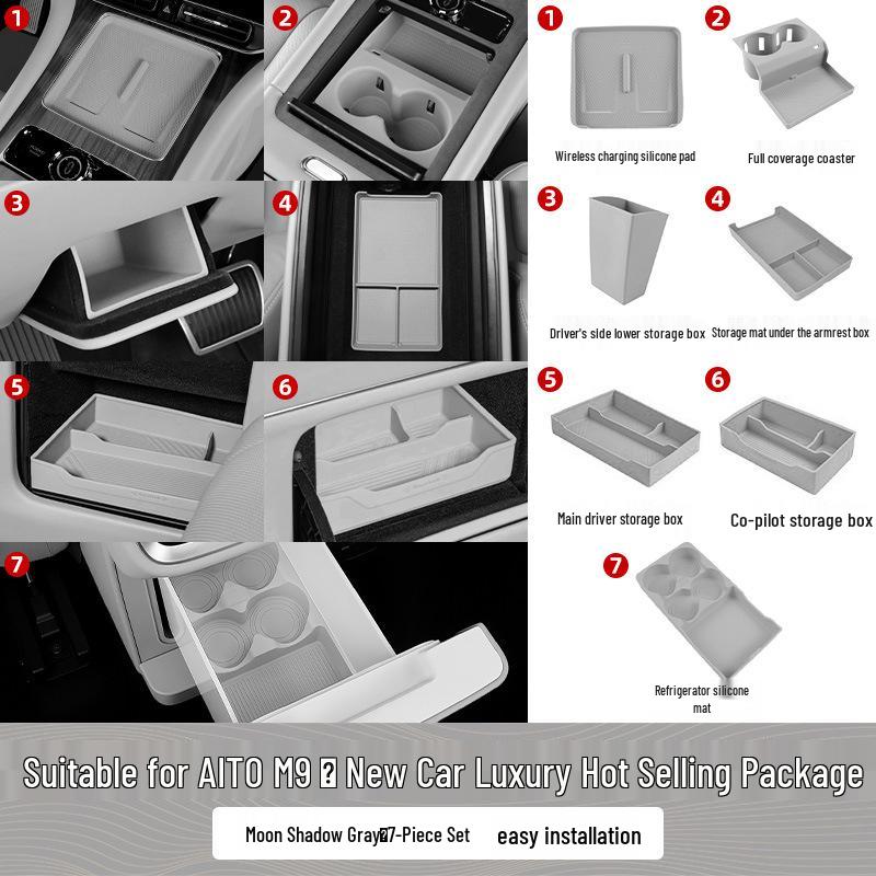AITO M7 M8 M9 Accessories: Wireless Charger Pad & Interior Trim Mod Kit