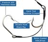 Shark Rigs 7691 Stainless Steel Fishing Hook 400LB Double Drop Rig Shark Rigs for Big Games 5/0 6/0 8/0 10/0 12/0