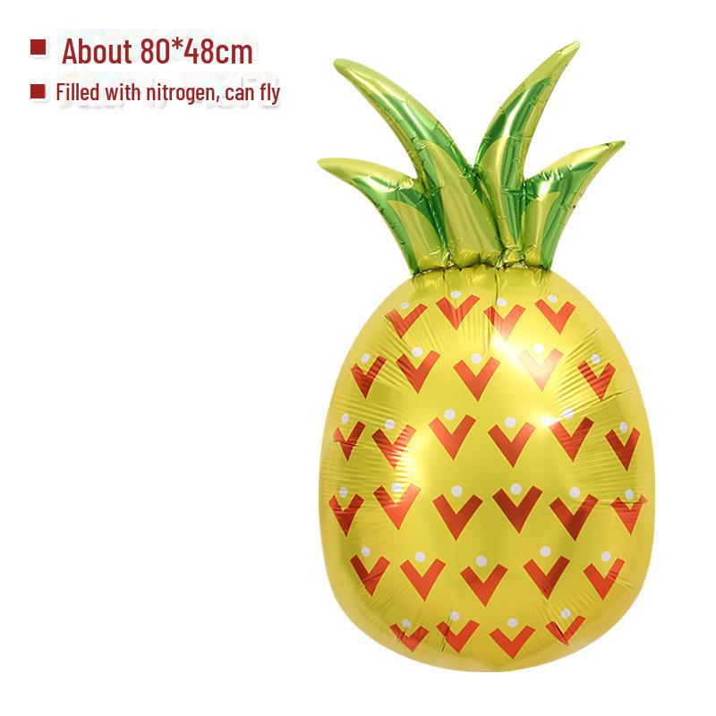 Мультяшные фольгированные шары в форме фруктов: Украшения для вечеринки с яблоками, ананасами, арбузами и виноградом