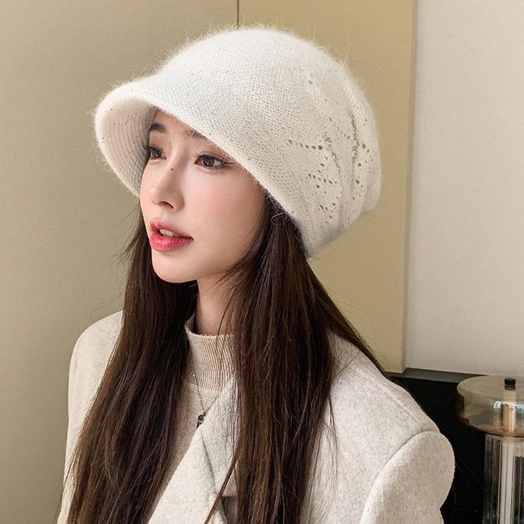 Женская повседневная элегантность Кубическая шапка-бини