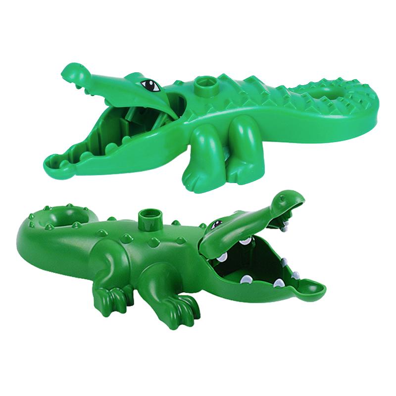 Большие строительные блоки, детали животных, наборы зоопарка, аксессуары для сборки динозавров, совместимые кирпичи Duplon, игрушки Юрского периода для детей, подарок