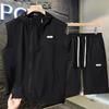 2025 Men's Quick-Dry Plus Size Sportswear Set: Loose Hooded T-shirt & Shorts for Summer