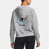 Under Armour Толстовка с капюшоном для женщин-тяжеловесов Terry Cartoon Letter Logo Print, серая 1379834-011