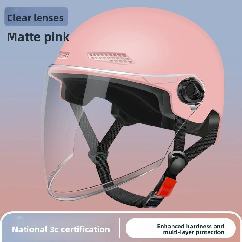 Electric Car Helmet Men and Women Summer Sun Protection Helmet Lightweight Half Helmet Battery Car Sunshade