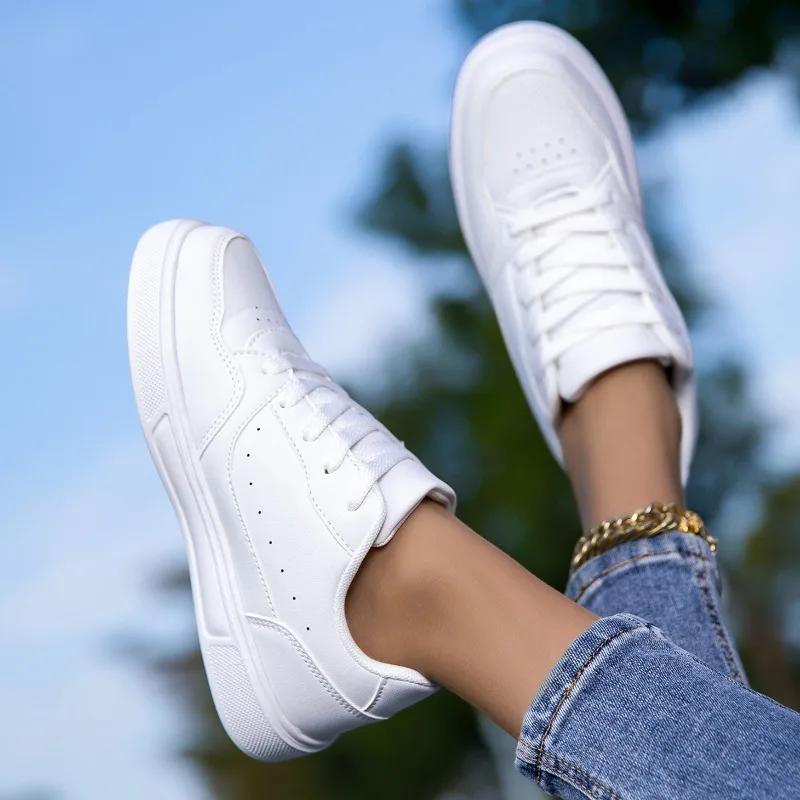White Shoes Women's Sneakers Ladies Casual Shoes for Men Women Comfortable Walking Shoe Non Slip Woman Vulcanize Shoes