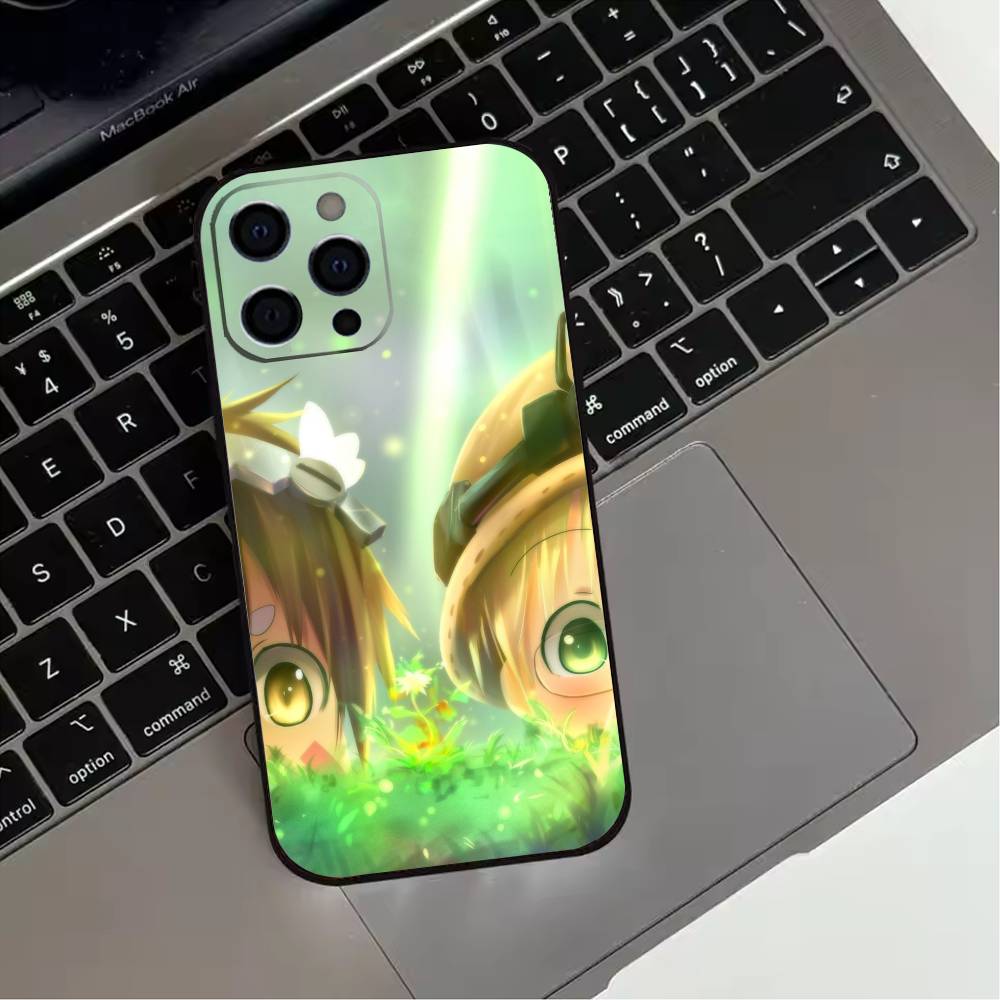 M-Made in Abyss Phone Case For iPhone 17,16,15,14,13,12,11 Plus,Pro Max,XS,Soft Silicone Black Cover