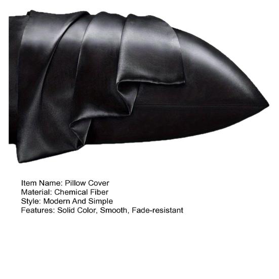 Наволочка из сатина Yousheng, однотонная наволочка, глянцевая антистатическая наволочка с невидимой молнией для спальни, подарок на новоселье