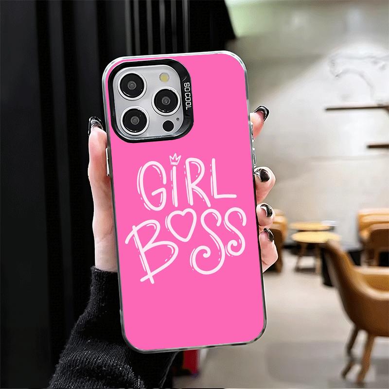 Чехол для телефона Girl Boss Lady Pink Soft для iPhone 15 16 17 Pro Max 17Air 16E 14 Plus 13 12 Mini Ударопрочный Чехол Задняя Панель