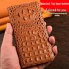Genuine Leather Crocodile Back Flip Case for Samsung Galaxy S23 Ultra/S23+/S22