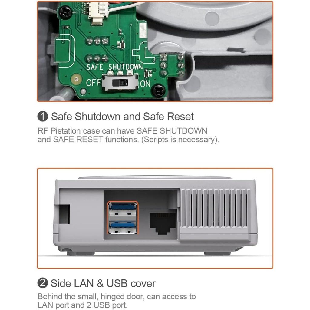PiStation Case Pi 4 Case with Pi 4 Screen 800x480 3.4 Inch LCD Display&Stereo Speaker,Fan Heatsinks HDMI Cable Micro SD Card 32GB and SD Card Reader