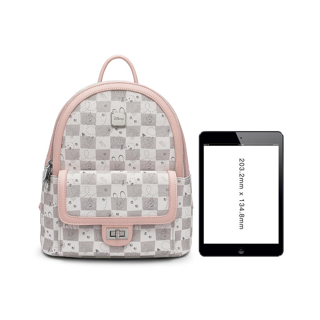Disney Zootopia Classic Judy Plaid Retro Travel Commuter Practical Versatile PVC Backpack Women backpack Pink DHF52319-Z