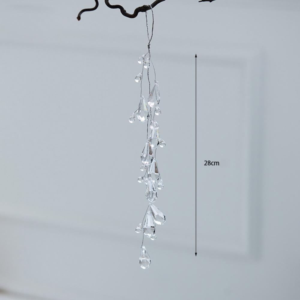 Снежные бусины Звездные капли Прозрачные рождественские украшения Рождество