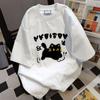 Kawaii Cat 3D Printed Women T-Shirt Harajuku 2025 Summer Short Sleeve T Shirt Female Fashion White Clothing Unisex Streetwear Tops
