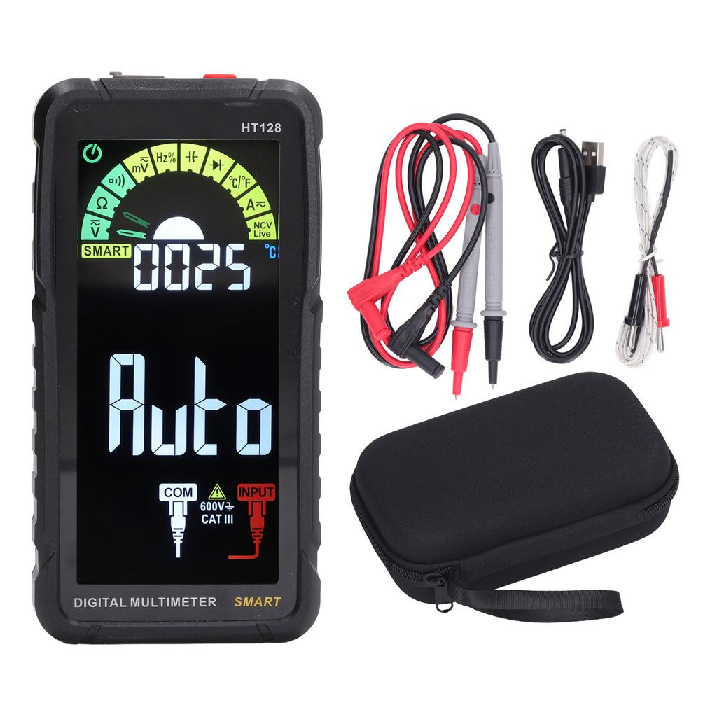 Цифровой мультиметр Автоматический ЖК-дисплей Цветной Защита от перегрузки Многофункциональный Портативный Вольтамперметр Напряжение