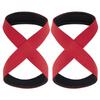 2Pcs Padded Figure 8 Straps Deadlift Weight Lifting Wrist Straps Anti-Slip Sport Fitness Power Lifters Workout Pull-Ups Straps