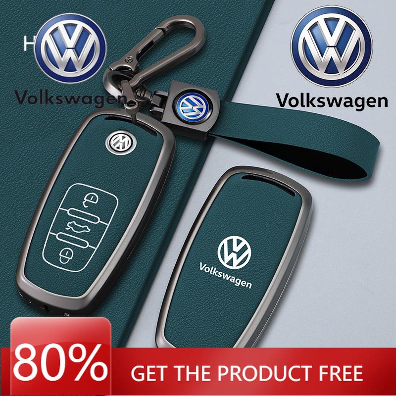 Для VOLKSWAGEN VW Чехол-держатель для автомобильного ключа из цинкового сплава и кожи, брелок для VW Tiguan Touran Caddy Beetle Jetta Eos Golf Polo H