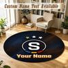 Round Rug Custom NameSparta Prague Pattern Non Slip Carpet Home Floor Decor
