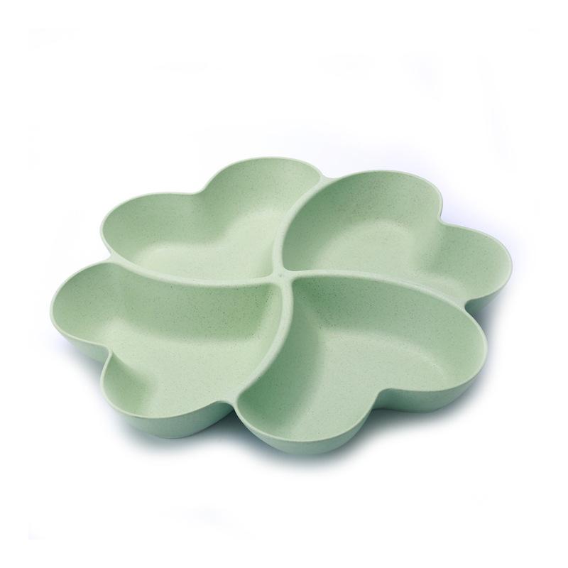 Фруктовая тарелка в форме сердца с 4 сетками Креативная коробка для хранения тарелок Тарелки для закусок из сухофруктов Разделенная тарелка для десертов с конфетами Контейнер