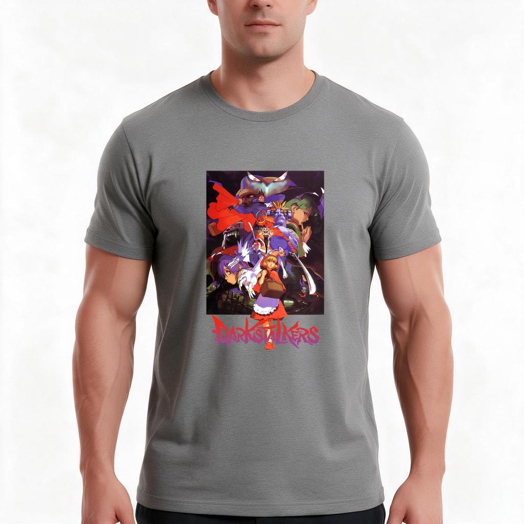 Darkstalkers Vampire Savior Dark Stalkers 3 Classic Tshirt Summer Casual Cotton Tee Oversized Streetwear Tops
