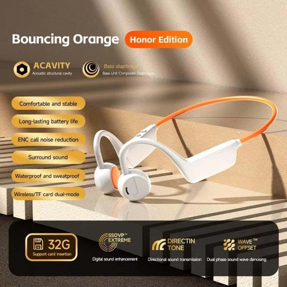 IPX8 Waterproof Bone Conduction Headphones With Microphone Sports Headset Outdoor Activities