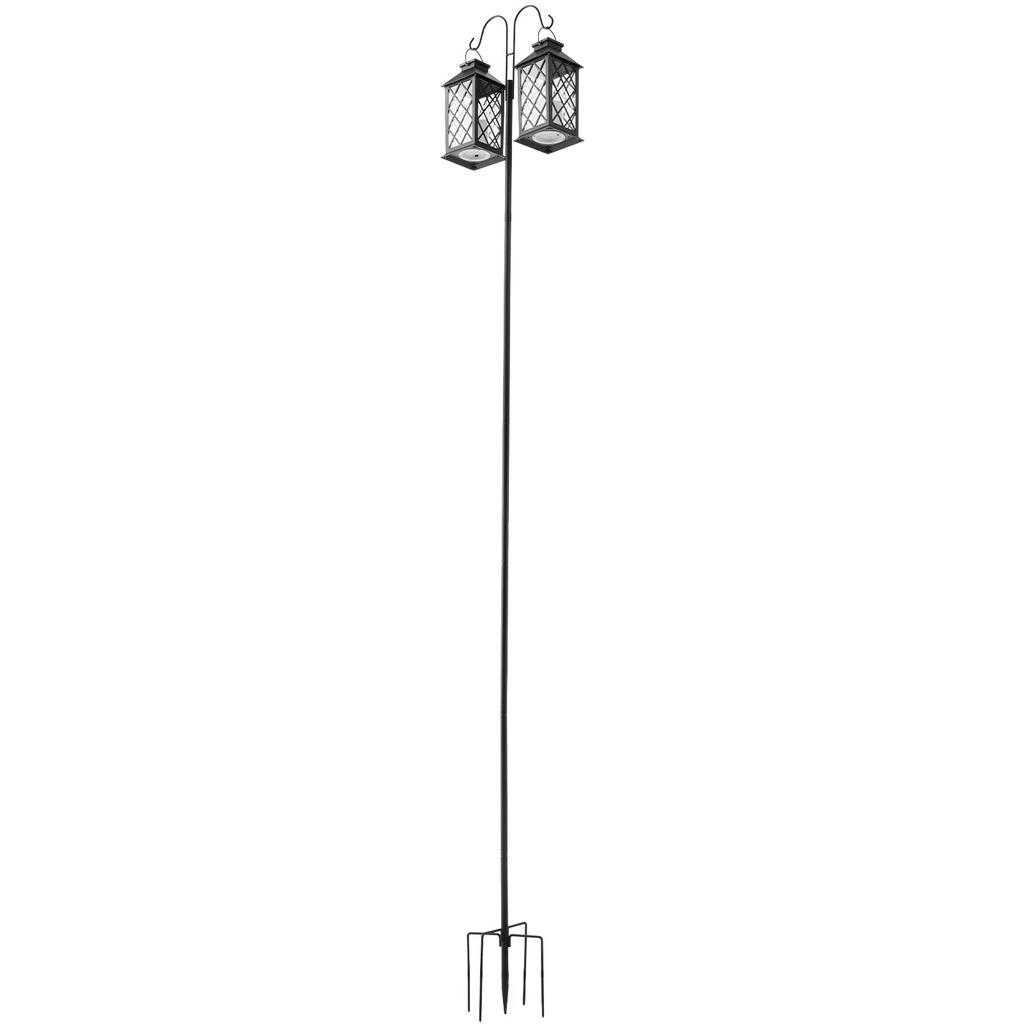 VEVOR Double Shepherds Hooks for Outdoor, 8 Pack 1950 mm Heavy Duty Bird Feeder Pole, 19 mm Thick Garden Hooks for Hanging Hummingbird Feeder