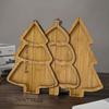 MDF Wooden Tray Christmas Tableware Dried Fruit Snacks Multi Grid Wooden Plates Home Fruit Plates Restaurant Fast Food Plates