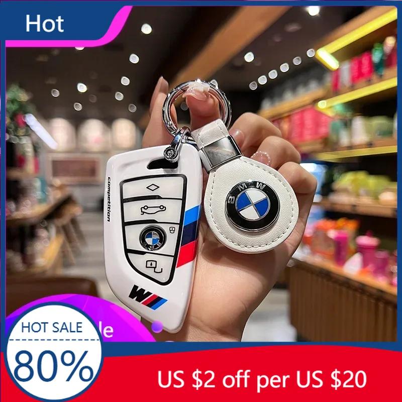 2025 ABS Racing style Car Key Case Cover For BMW X1 X3 X5 X6 X7 1 3 5 6 7 Series G20 G30 G11 F15 F16 G01 G02 F48 Accessories