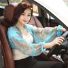 Anti-UV Summer Outdoor Riding Women Floral Fashion Chiffon Arm Sleeve Shawl Sun Sleeve