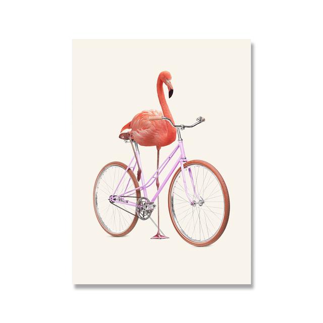Fashion Style Funny Pink Pretty Flamingo Canvas Painting Posters And Prints Wall Pictures Home Decor For Living Room Bedroom
