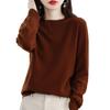 Women Sweater Solid Color Round Neck Long Sleeve Slim Fit Top Casual Autumn Winter Knitting Tops Travel Daily Wear