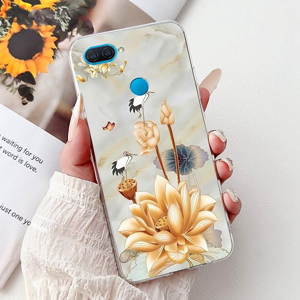 Clear For Oppo A12 CPH2077 CPH2083 Cover For Oppo A12 Case Luxury Butterfly Love Fashion Flowers Cool Lion Cute Painted