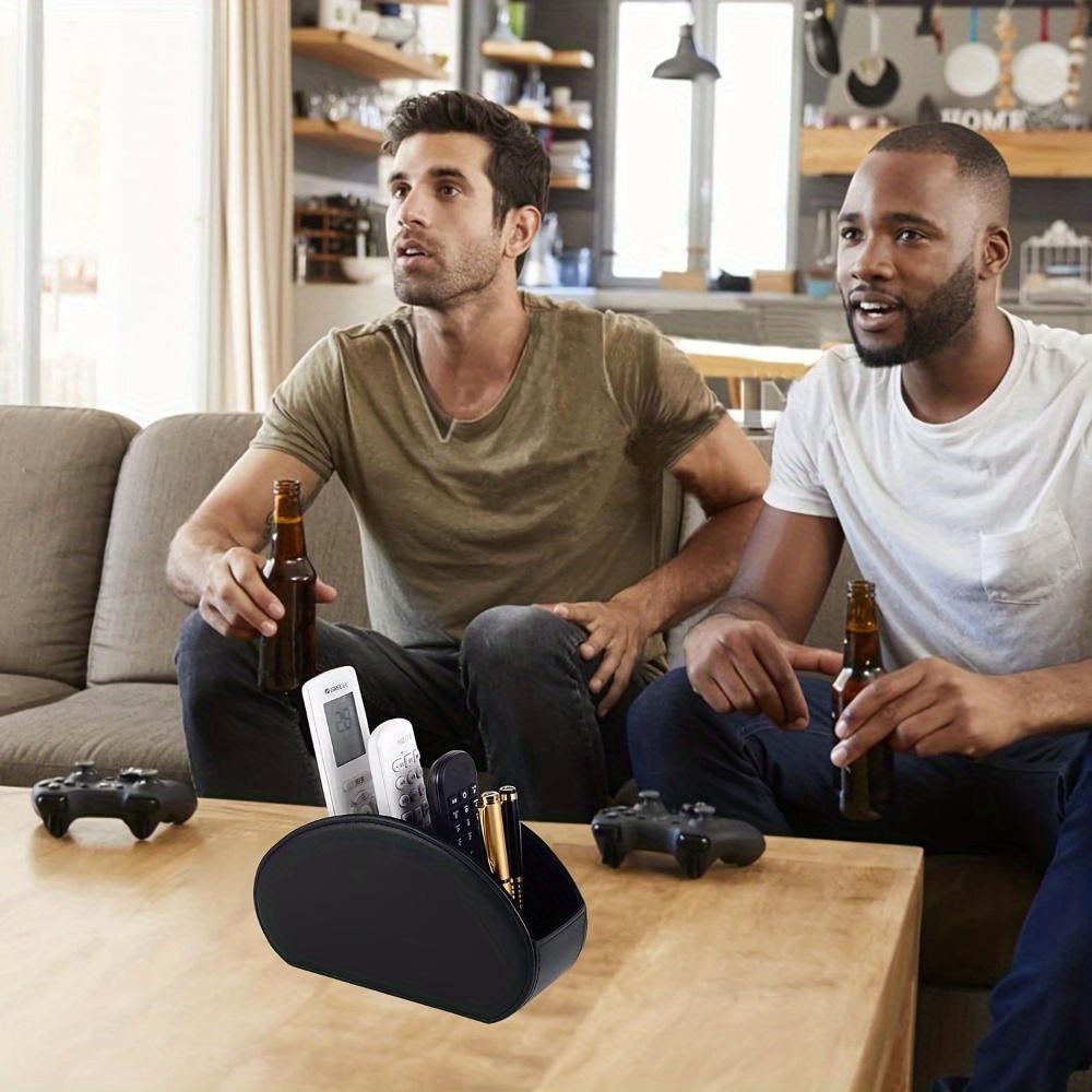 Настольный органайзер из искусственной кожи с 5 сетками, держатель с дистанционным управлением, держатель для телефона и телевизора, настольный ящик для хранения, органайзер для хранения кистей для косметики