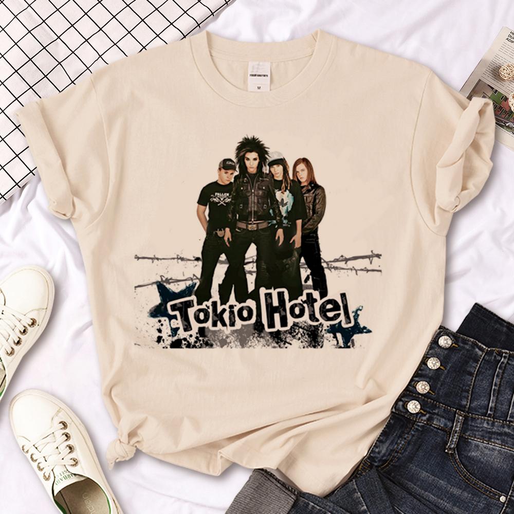 Футболка Tokio Hotel девушка уличный стиль Дышащая харадзюку аниме 2000-е 80-е футболка Университетский Панк 2000-е 80-е уличный стиль Женская