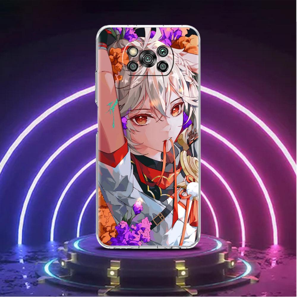 Прозрачный мягкий чехол для Xiaomi Mi Poco X3 NFC M3 F3 12 11 Lite 11T 10T X3 Pro Note 10 9T F1, чехол для телефона Genshin Impact Raiden