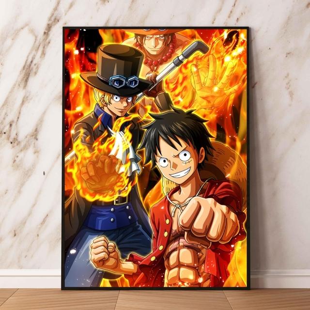 Набор аниме-плакатов, лучший подарочный принт Ace Cuadros, украшение для детской спальни