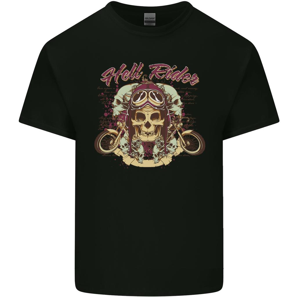 Hell Riders Motorcycle Motorbike Biker Unisexs Light Cotton TShirt