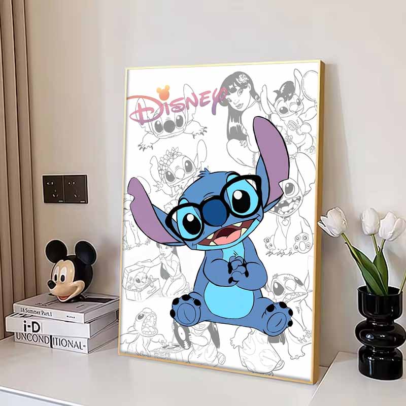 Disney Алмазная живопись Линия стежка Коллекция Арт Успокаивающие иллюстрации Мультяшная Алмазная живопись Полная Алмазная Вышивка Крестиком Ремесло DIY Подарок Декор для дома