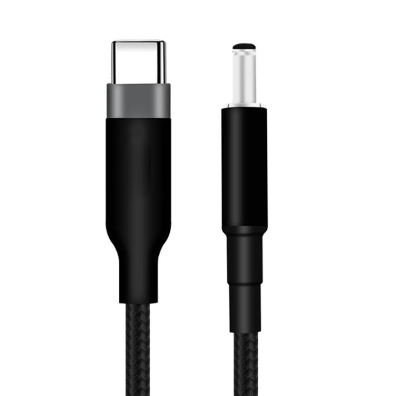Кабель питания для ноутбука с быстрой зарядкой USB C на DC5.5x2.1мм 20В PD100Вт для ноутбуков Кабель для зарядки блока питания Плетеный провод