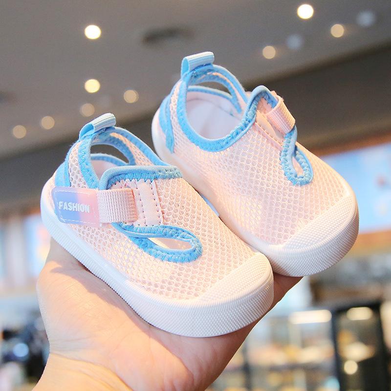 Kid Sandals Girl Shoe Boy Sandals Summer Walking Shoes Baby Anti Slip Soft Sole Baby Mesh Shoes Female Baby Shoe Casual Tennis