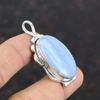 Blue Lace Agate Pendant Genuine Gemstone Pendant Antique Jewelry 925 Sterling Silver Pendant Handmade Pendant Gift For Her Brand New Jewelry