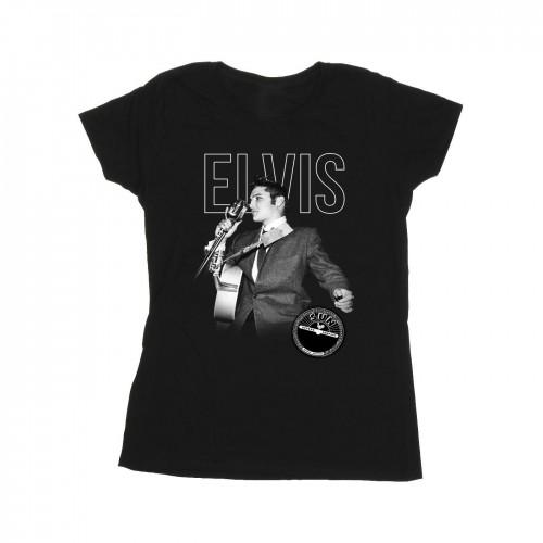 Elvis Womens/Ladies Logo Portrait Cotton T-Shirt