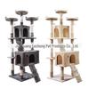 Best-Selling Large Wooden Cat Climbing Frame with Multi-Layer Scratching Platform - Top-Quality Pet Toy