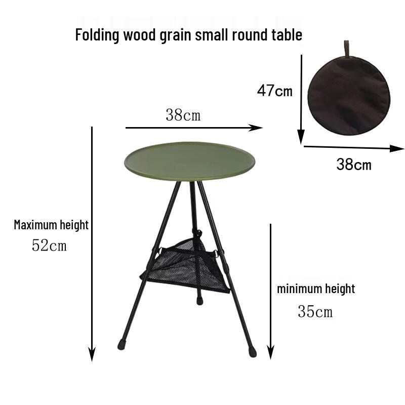 OIMG Outdoor Camping Folding Aluminum Round Table